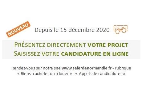 Saisissez votre candidature en ligne