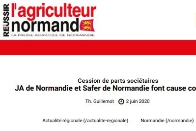 JA de Normandie et Safer de Normandie font cause commune